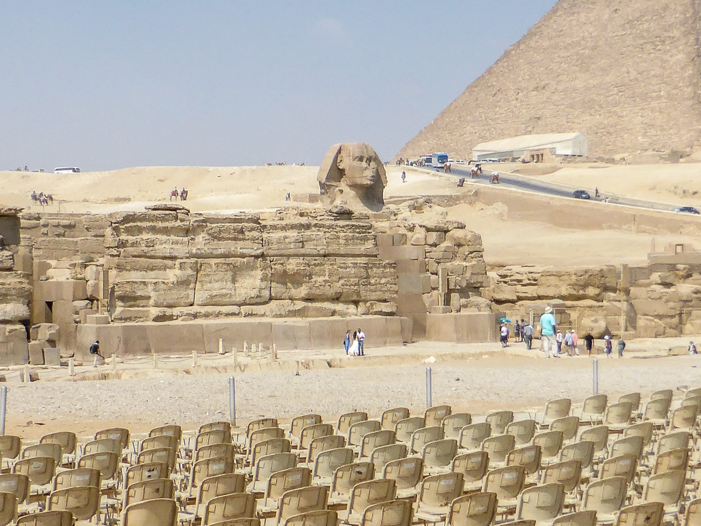 Bei der Sphinx von Gizeh finden diverse Veransteltungen statt.