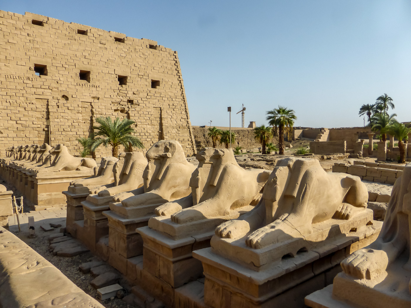 Sphinx Allee vor dem Karnak-Tempel